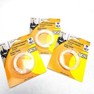 Lot of 3 OOK‎ 50104 50lb Invisible Hanging Wire Picture Hanger 15ft Rolls